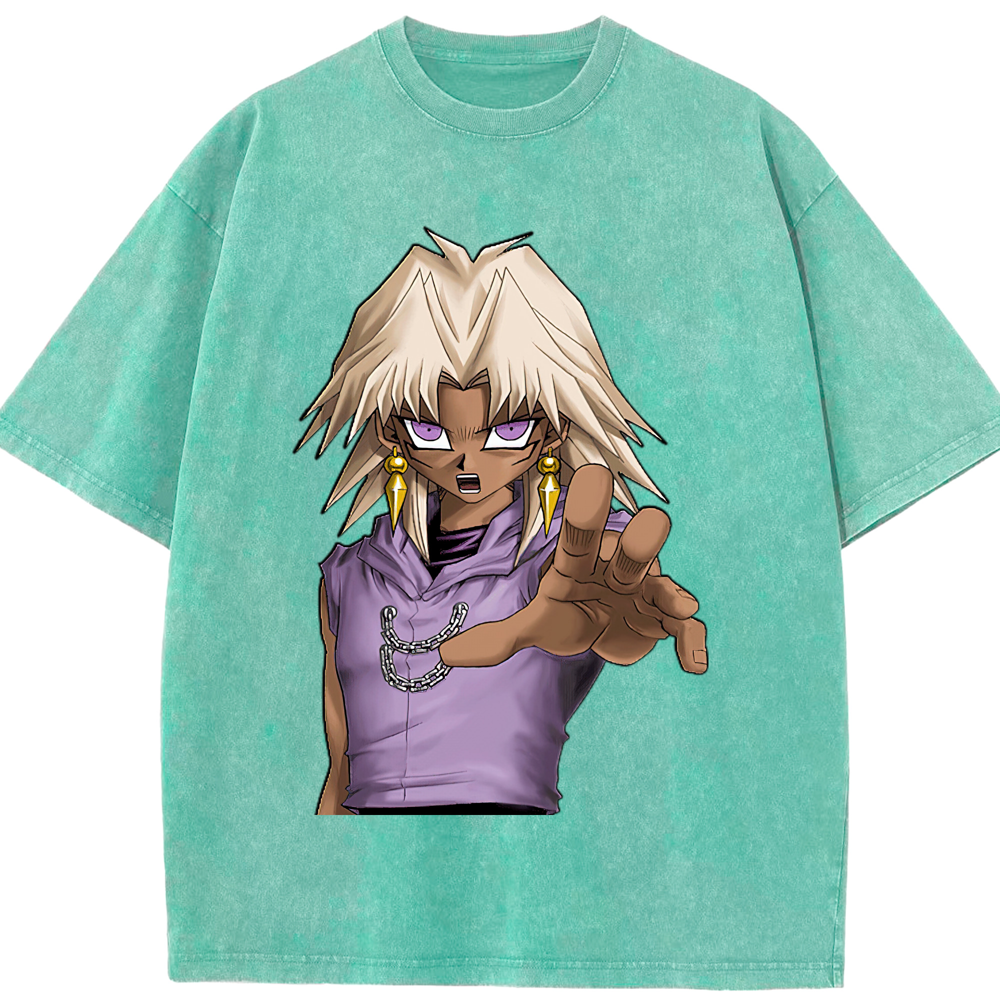 （画像用） 遊☆戯☆王 Yu-Gi-Oh! 綿100% ヴィンテージ風 半袖Tシャツ（フロントプリント）